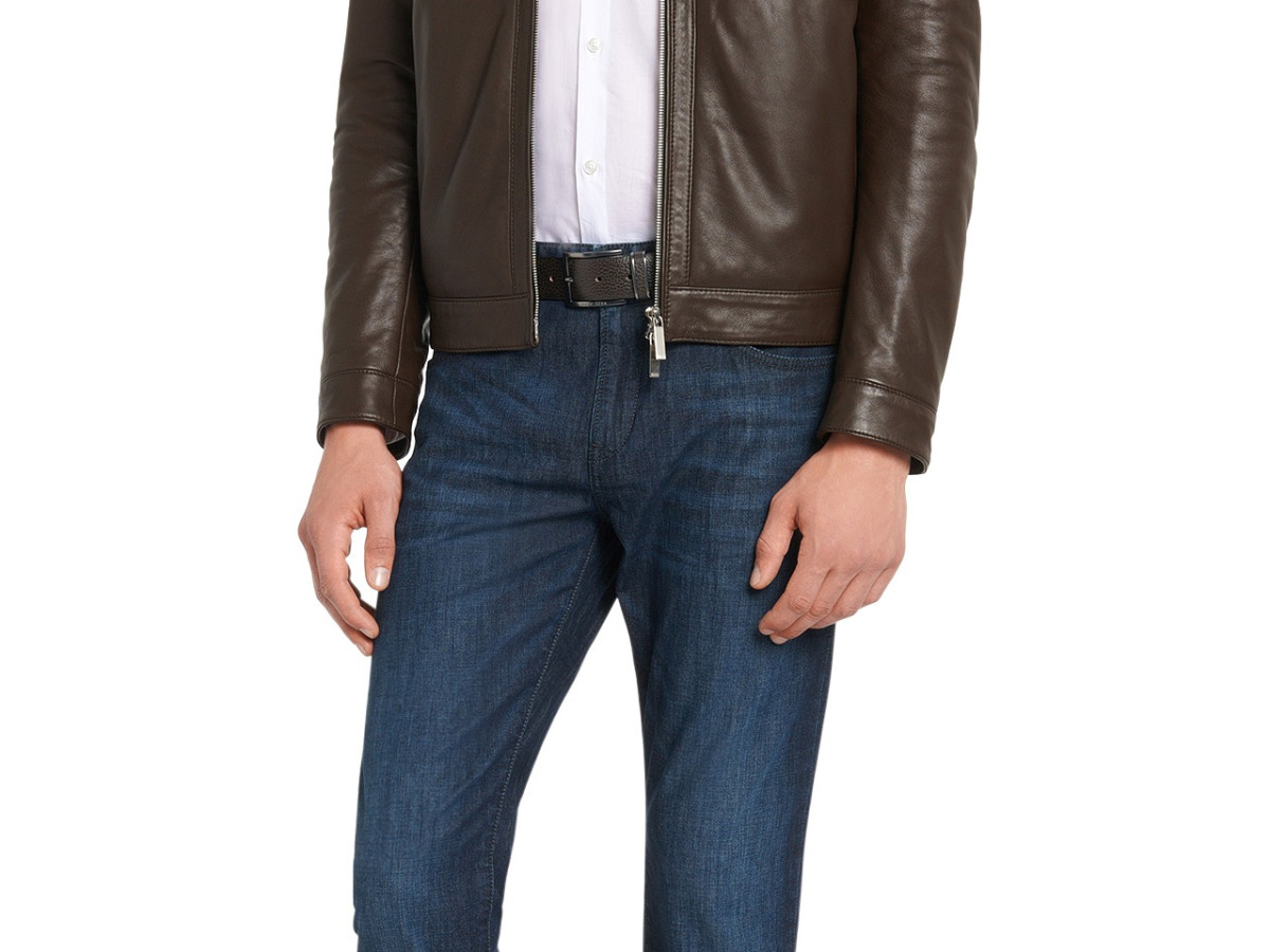 Italian Grained Leather Belt by Hugo Boss Italian Grained Leather Belt by Hugo Boss