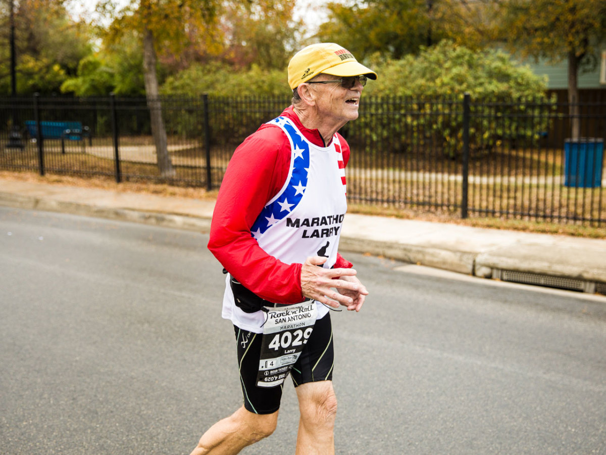 Larry Macon running marathon 