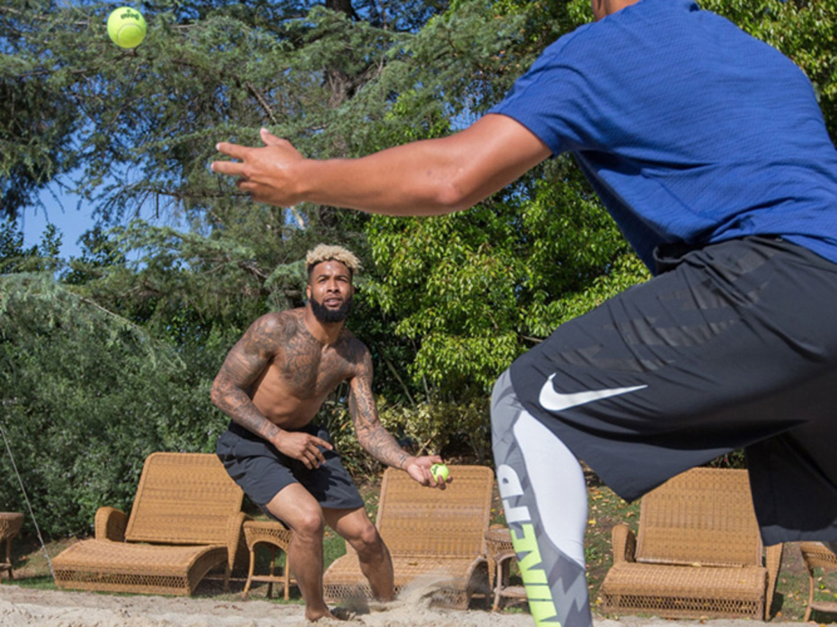Odell Beckham training with Jamal Liggin