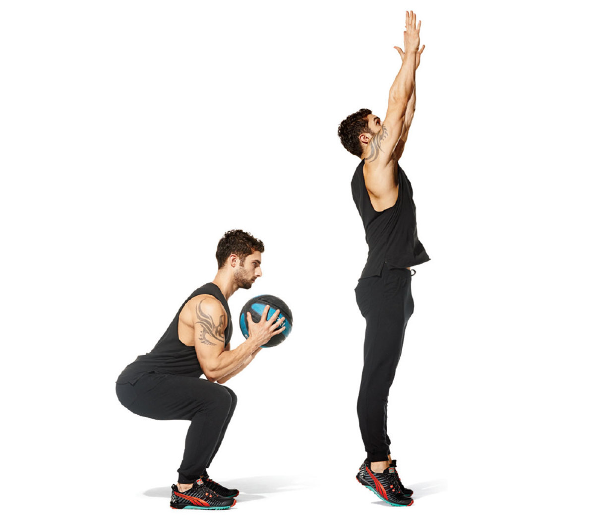 1) Squat Throw 1) Squat Throw